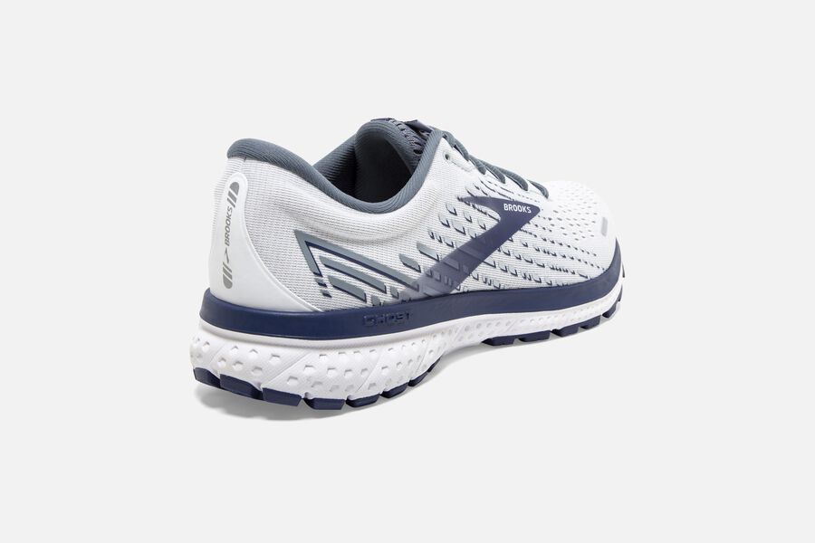 Brooks Ghost 13 Road Running Shoes - Mens - White/Blue - LS0761359